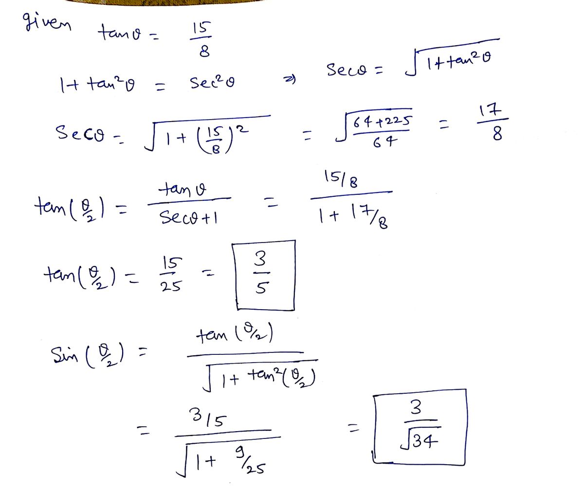 Trigonometry homework question answer, step 1, image 1