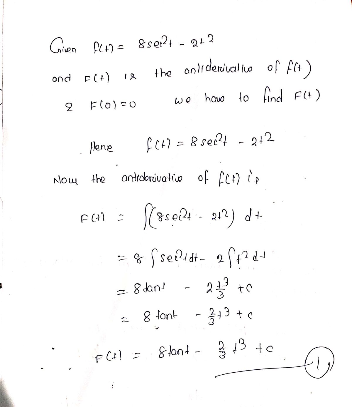 Advanced Math homework question answer, step 1, image 1