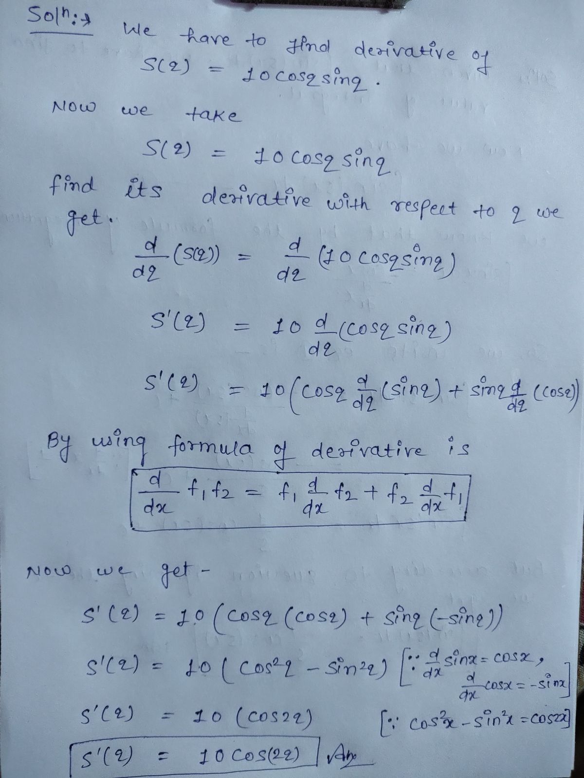 Calculus homework question answer, step 1, image 1