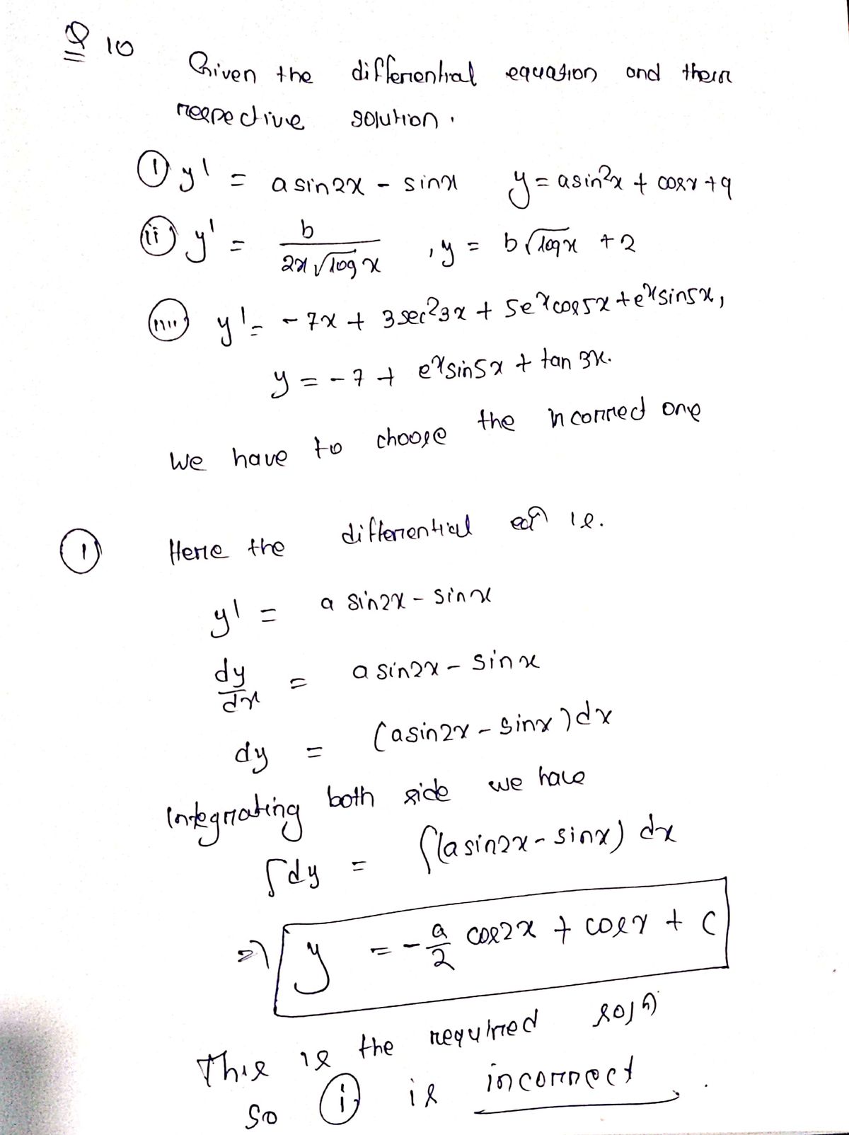 Solved 1. Which of the following is incorrect? (a) the