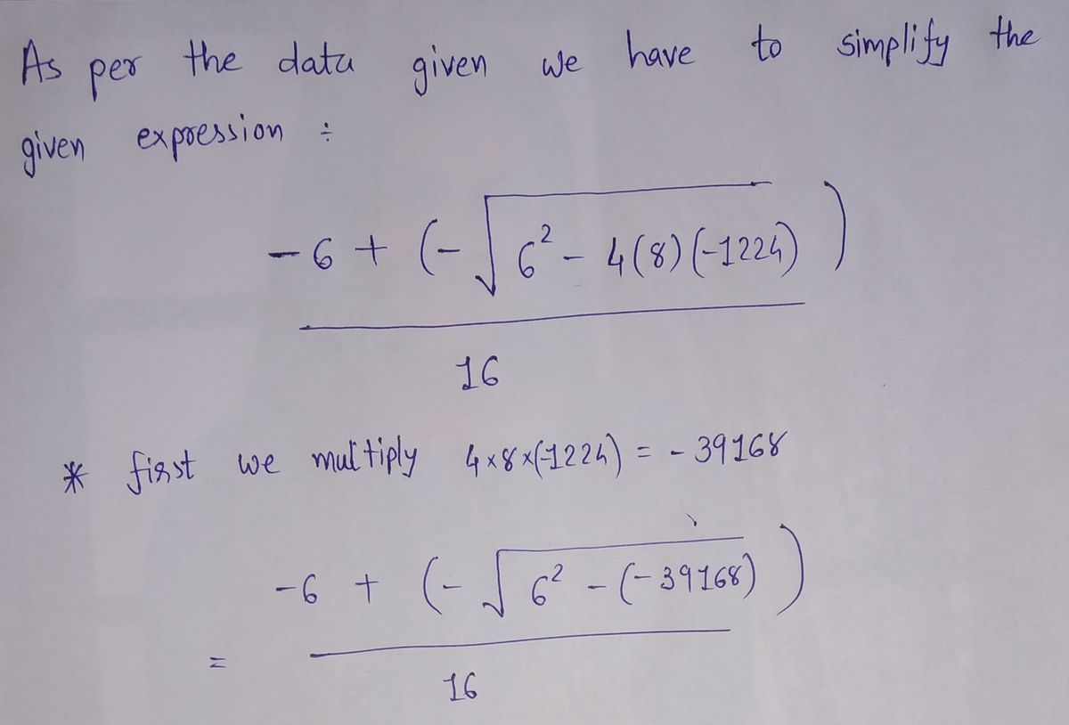 Algebra homework question answer, step 1, image 1