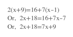 2(х+9)-16+7(х-1)
Or, 2x+18-16+7х-7
Or, 2x+18-7x+9
