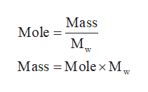 Mass
Mole
Mass MolexM,
