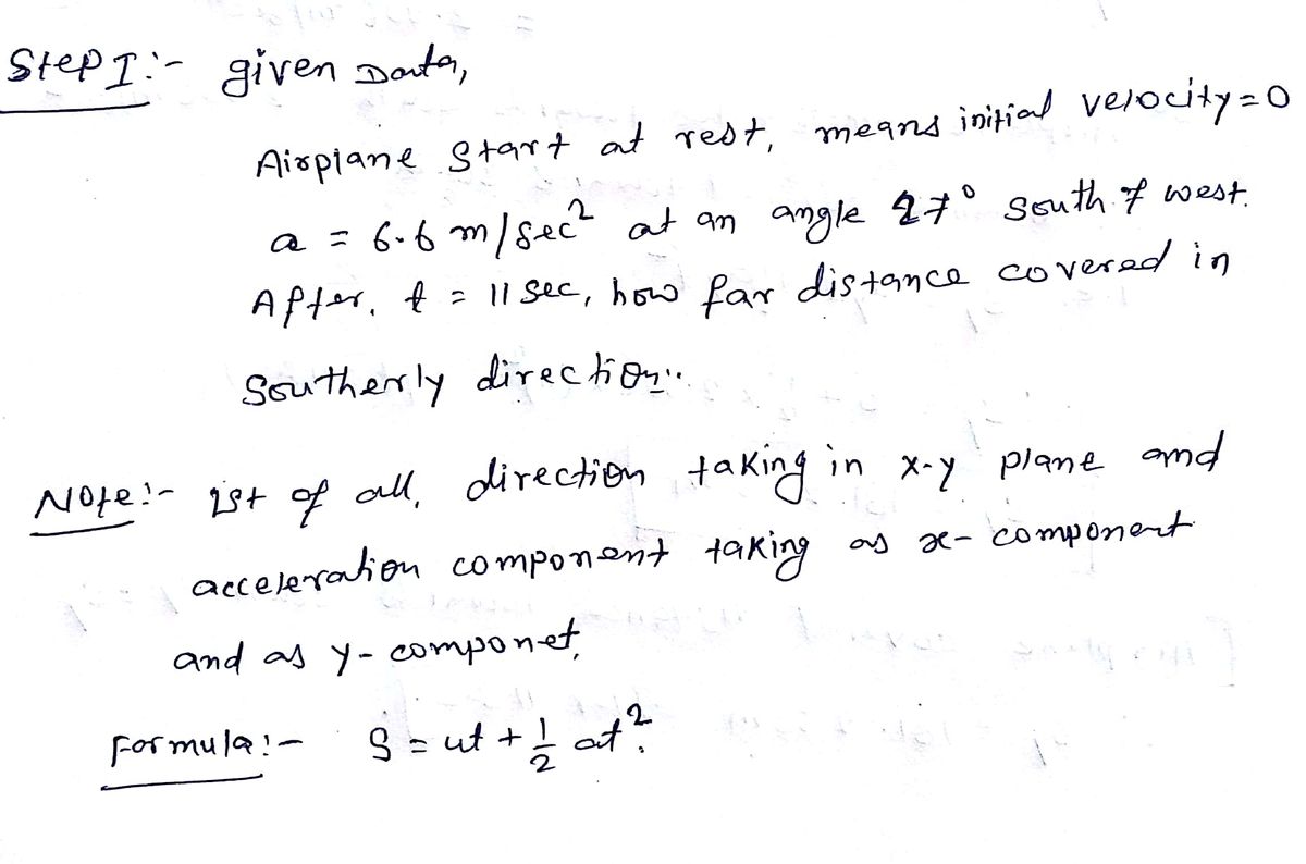 Physics homework question answer, step 1, image 1