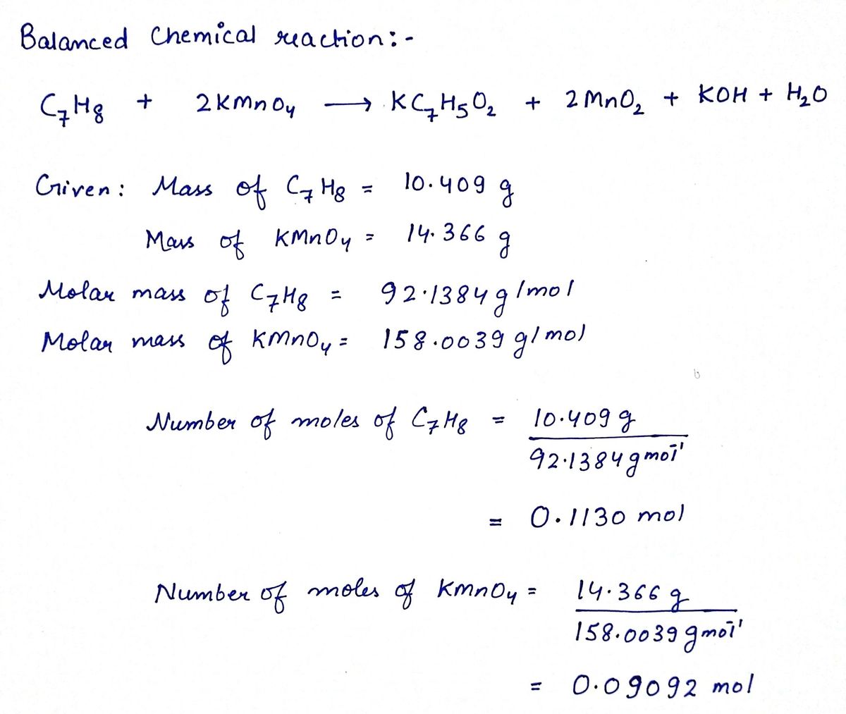 Chemistry homework question answer, step 1, image 1