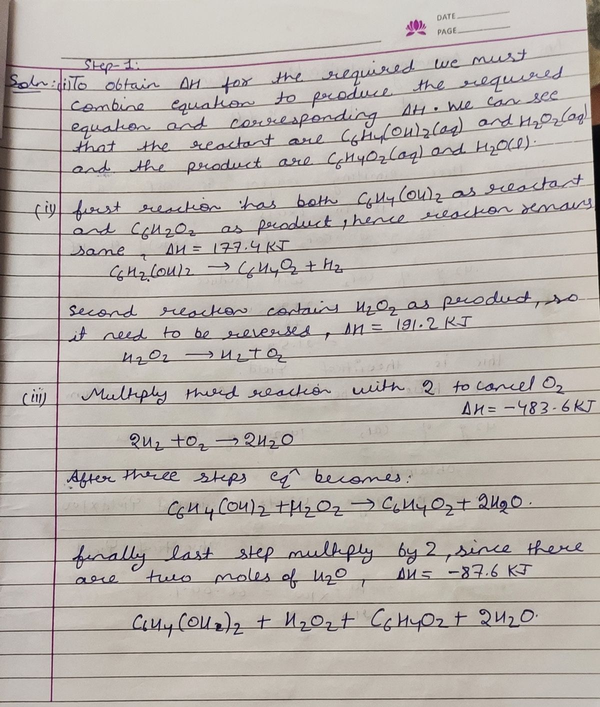 Chemistry homework question answer, step 1, image 1