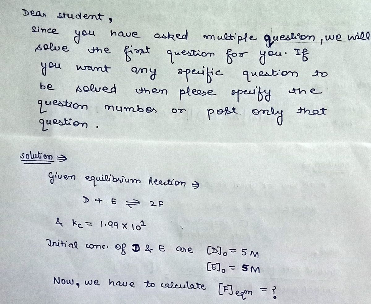 Chemistry homework question answer, step 1, image 1