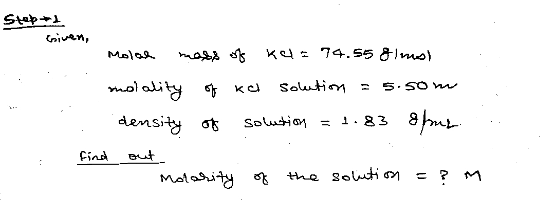 Chemistry homework question answer, step 1, image 1