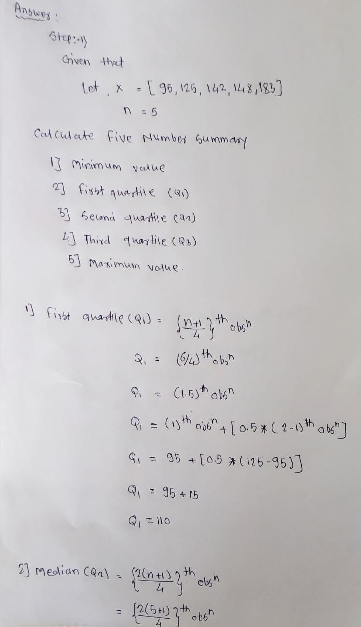 Statistics homework question answer, step 1, image 1