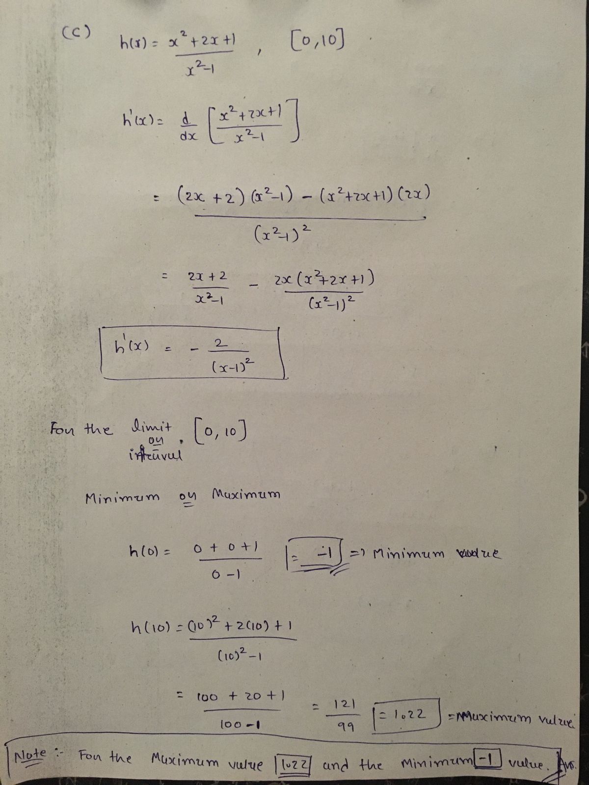 Calculus homework question answer, step 1, image 1