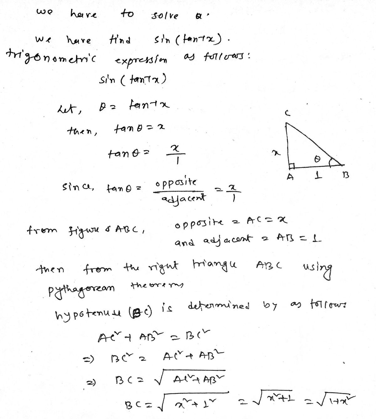 Trigonometry homework question answer, step 1, image 1