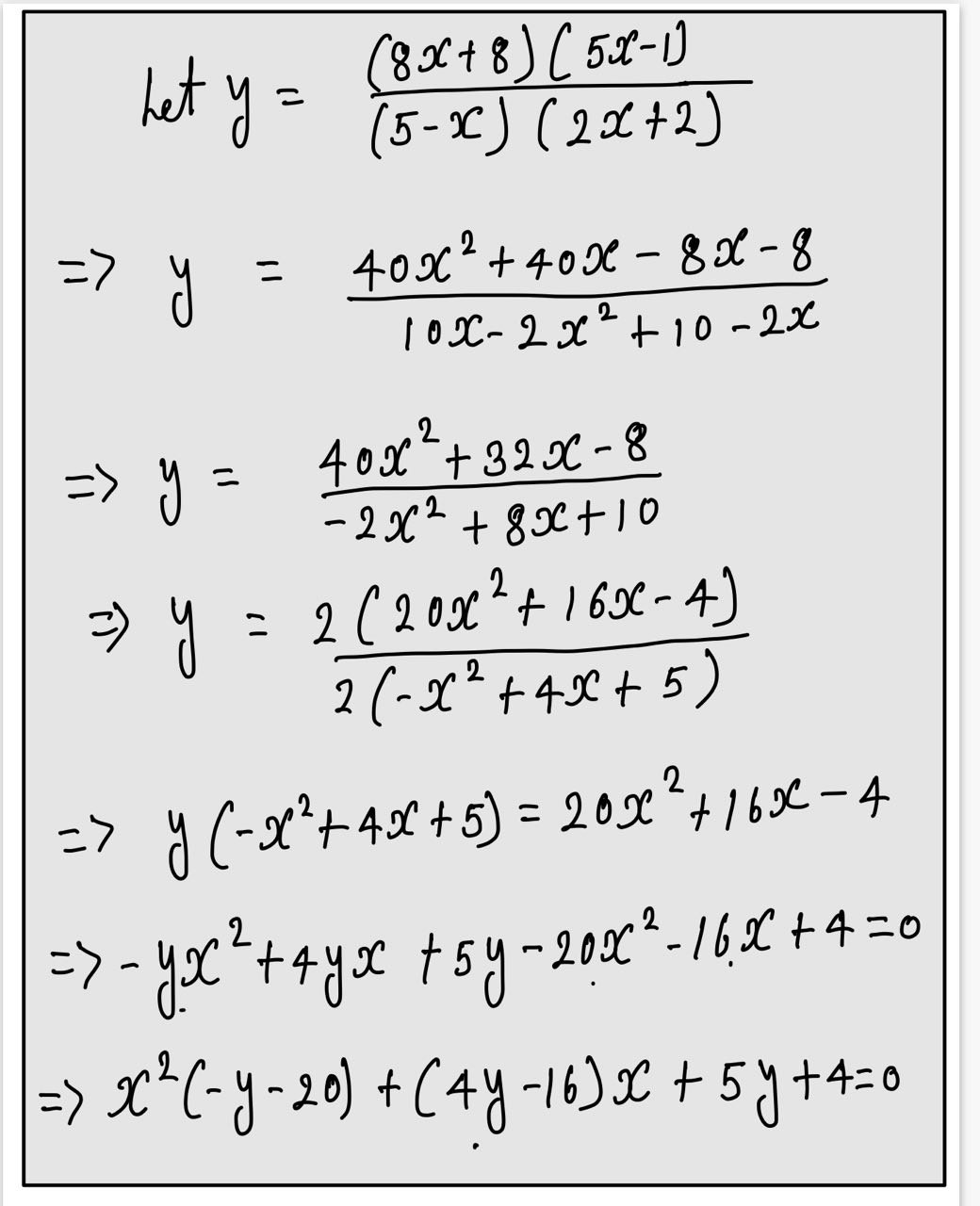 Algebra homework question answer, step 1, image 1