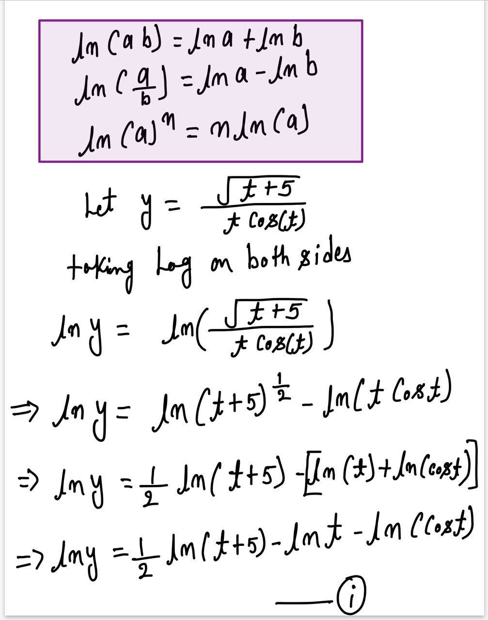 Calculus homework question answer, step 1, image 1