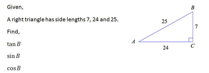 Answered A right triangle has side lengths 7 bartleby