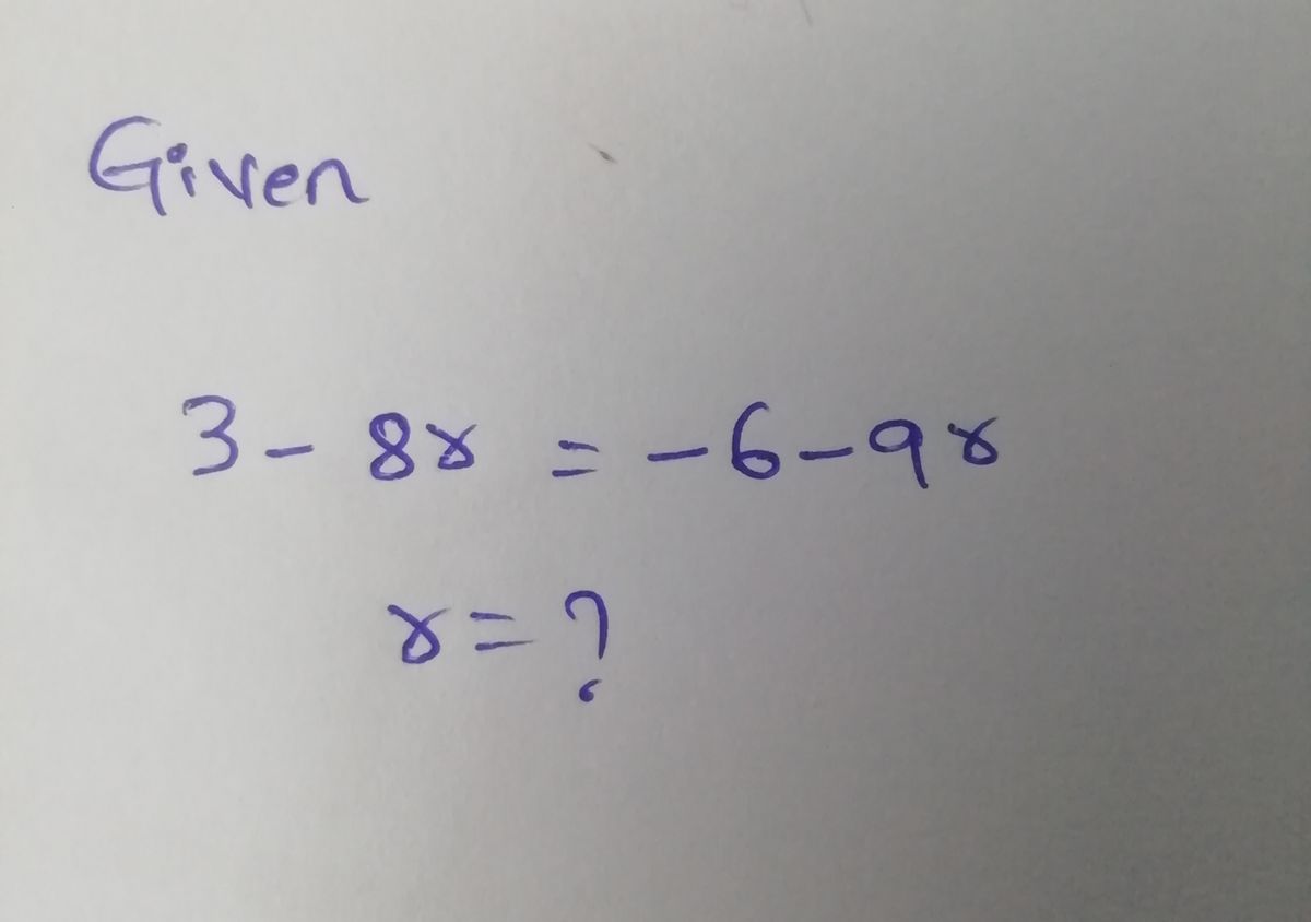 Algebra homework question answer, step 1, image 1