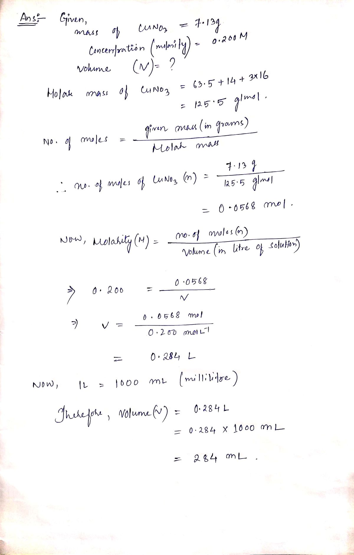 Chemistry homework question answer, step 1, image 1