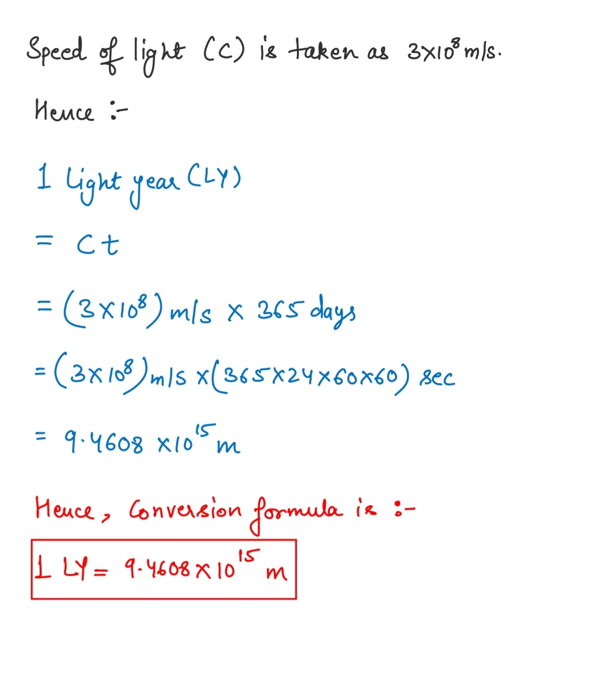 Answered: light is measure length equal… |
