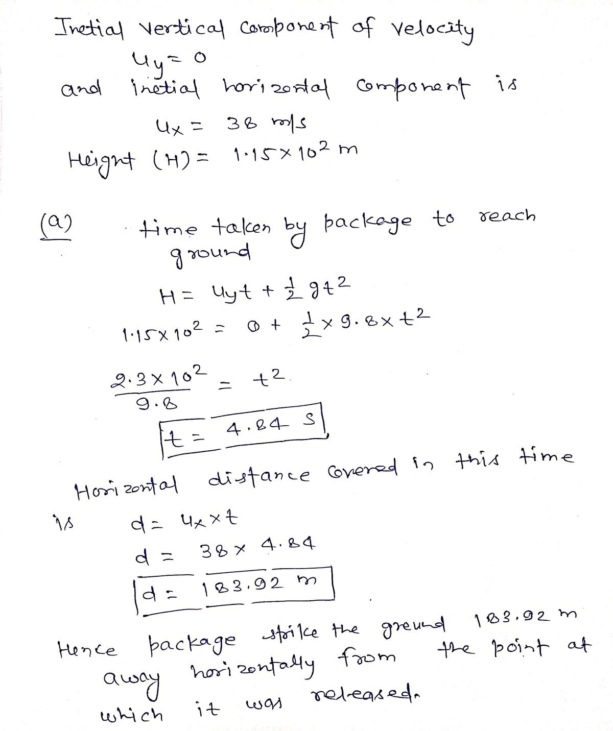 Physics homework question answer, step 1, image 1