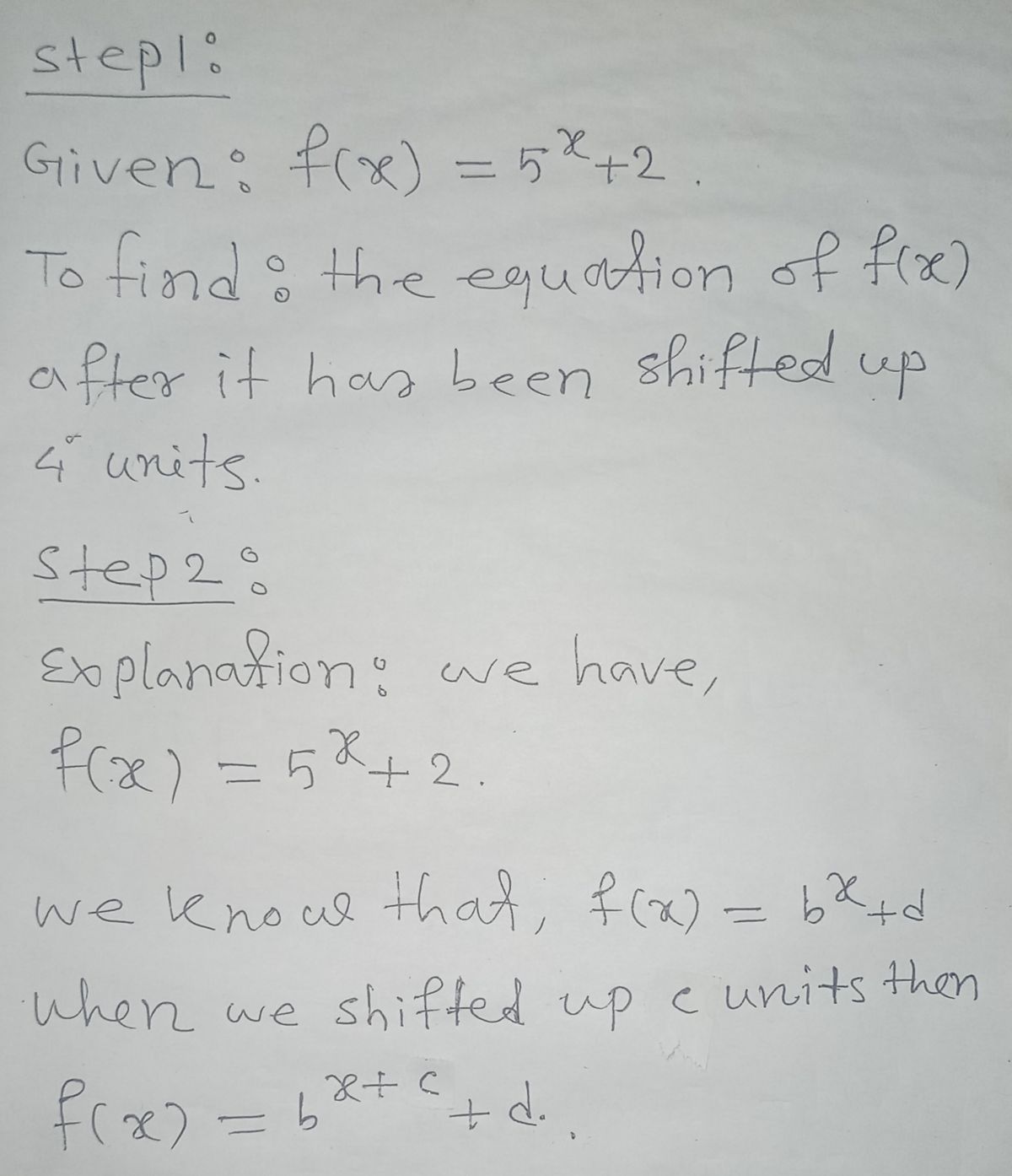 Algebra homework question answer, step 1, image 1