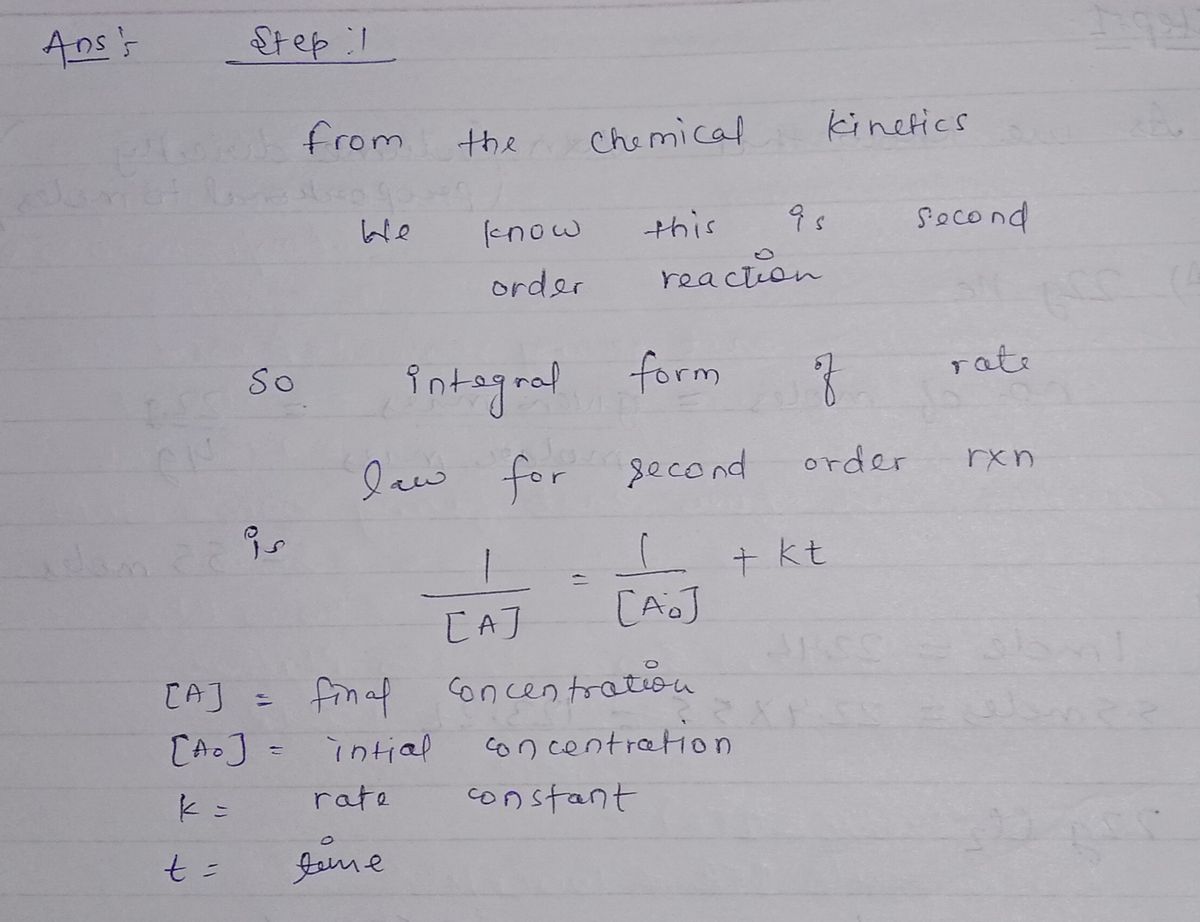 Chemistry homework question answer, step 1, image 1