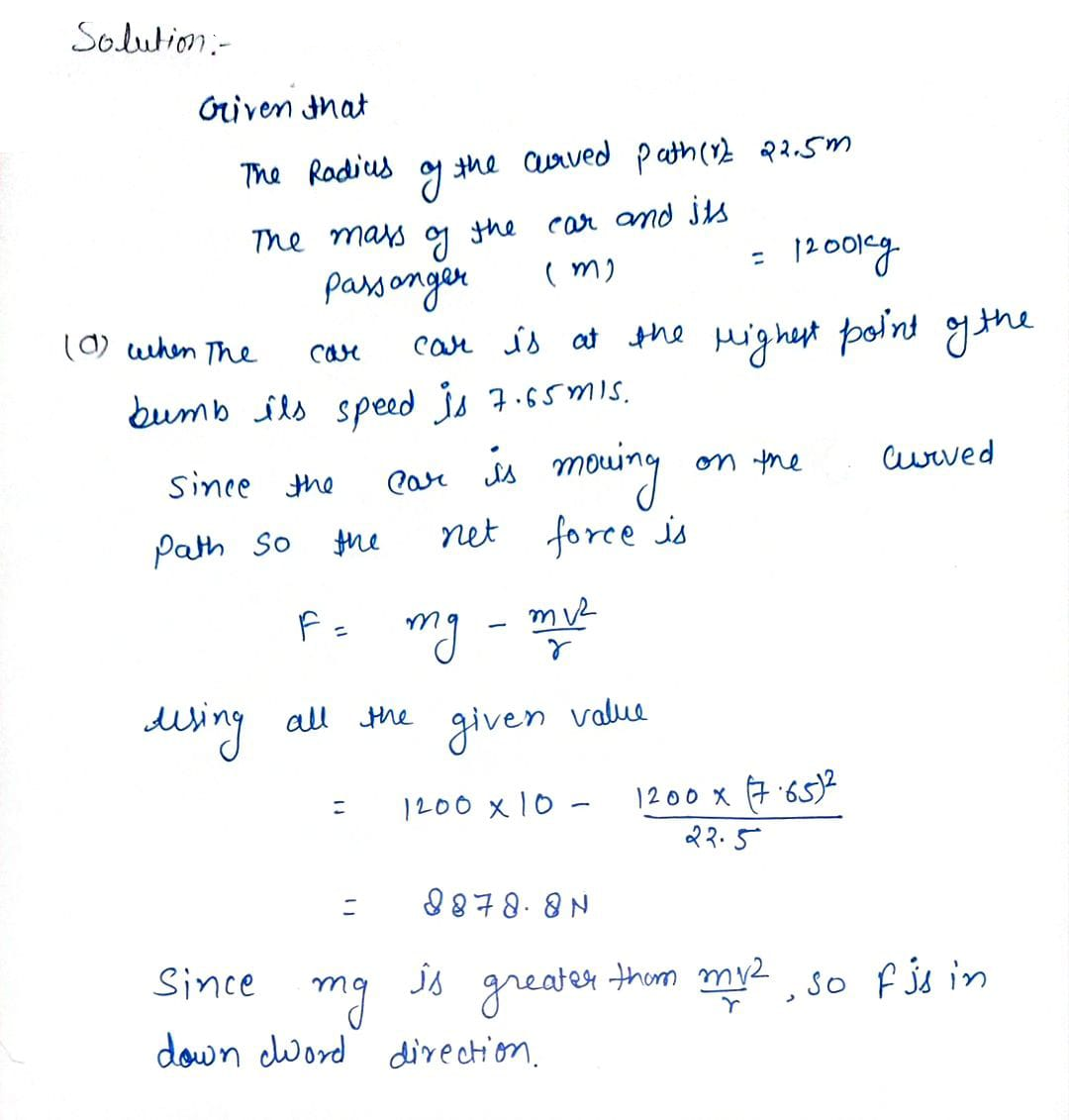 Physics homework question answer, step 1, image 1