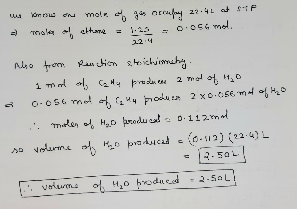 Answered 2. Ethylene burns in oxygen to form bartleby