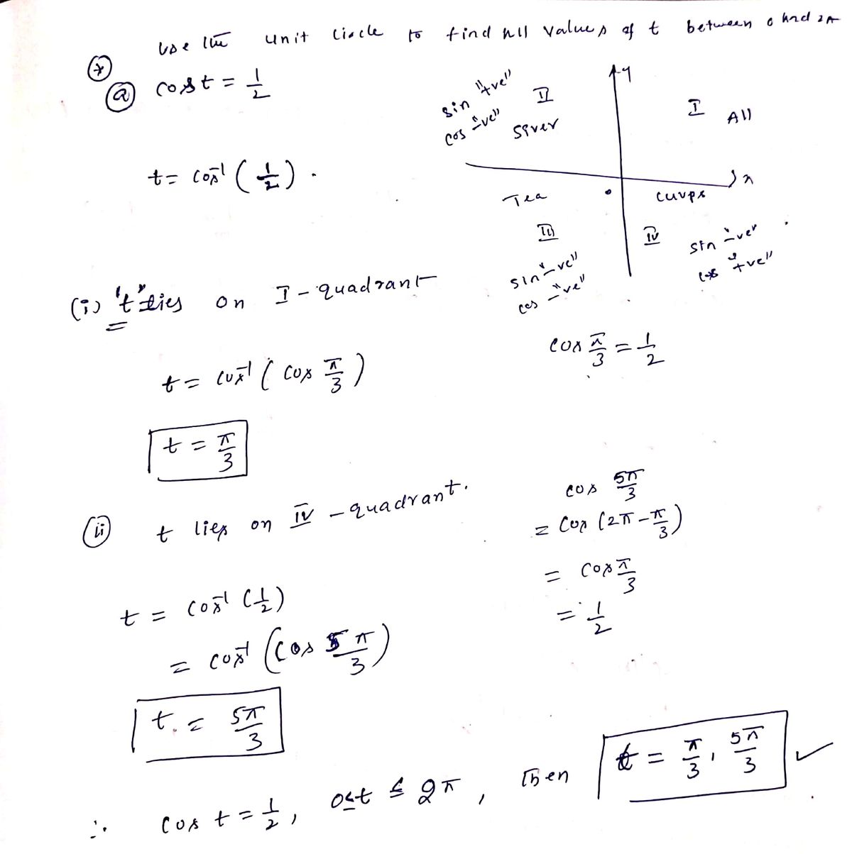 Trigonometry homework question answer, step 1, image 1