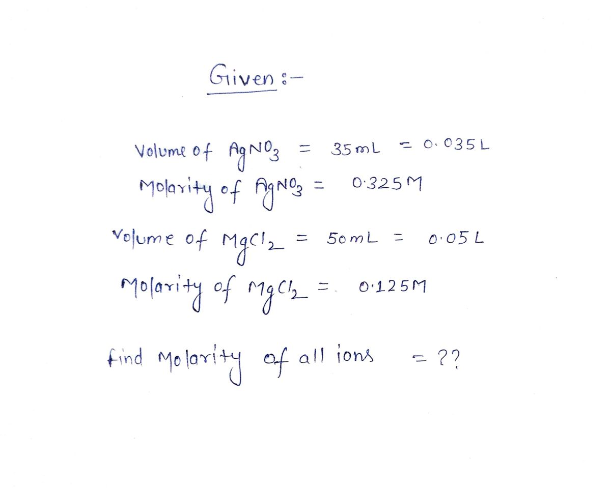 Chemistry homework question answer, step 1, image 1