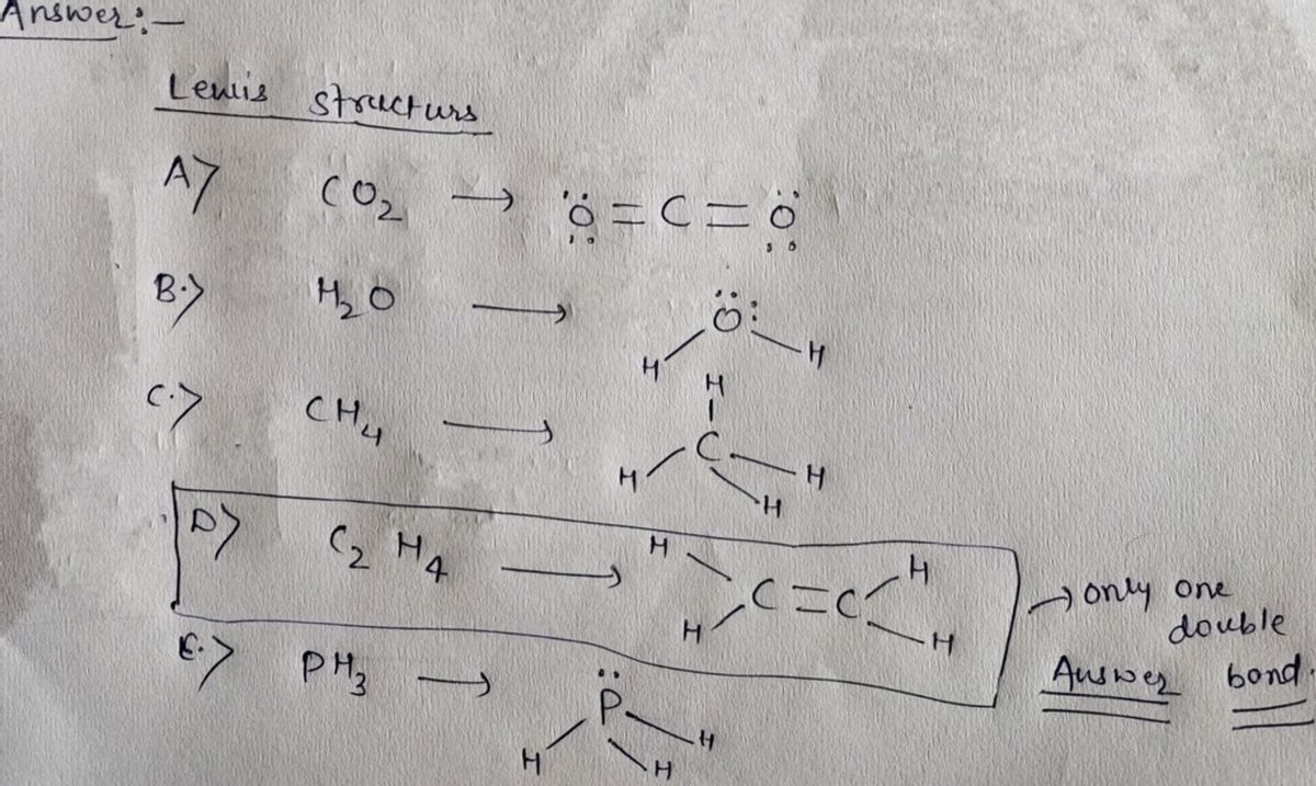 Answered The molecule with only one double bond bartleby