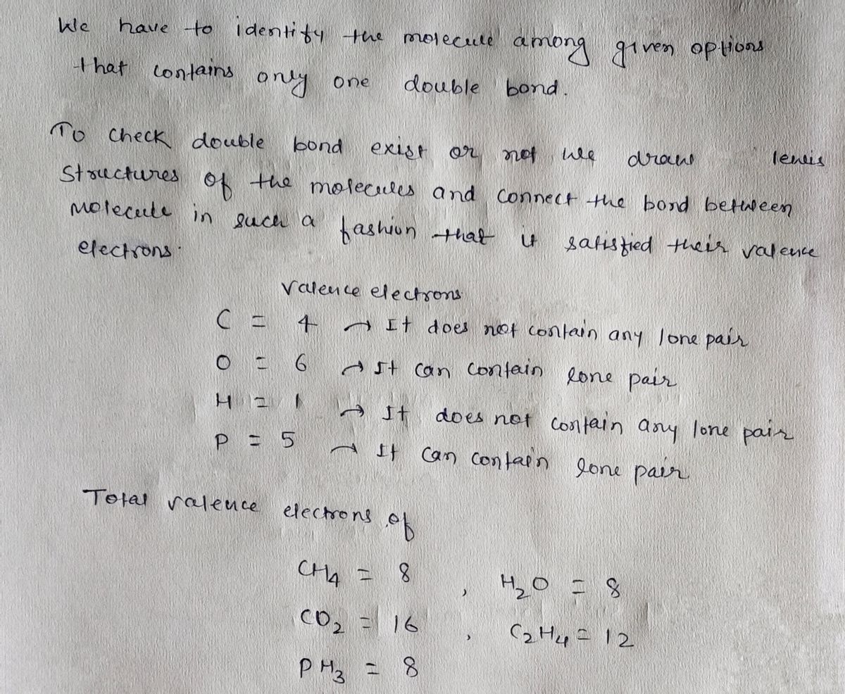 Answered The molecule with only one double bond bartleby