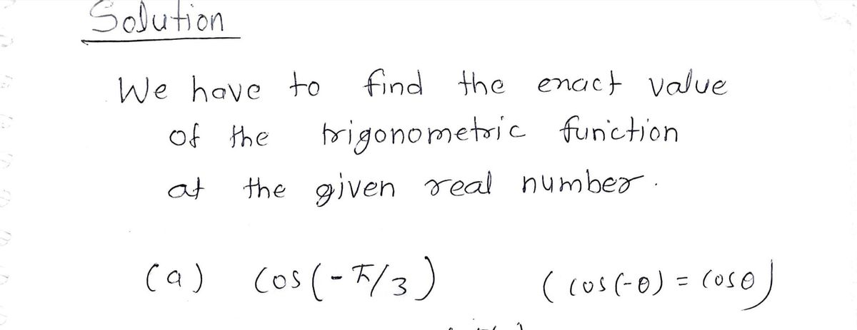 Trigonometry homework question answer, step 1, image 1