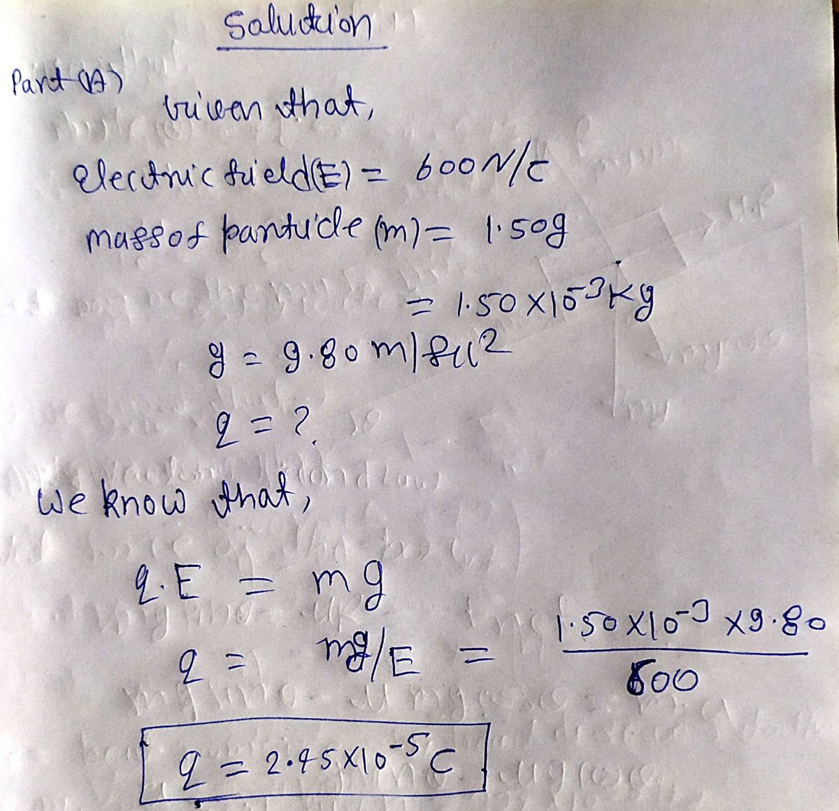 Physics homework question answer, step 1, image 1