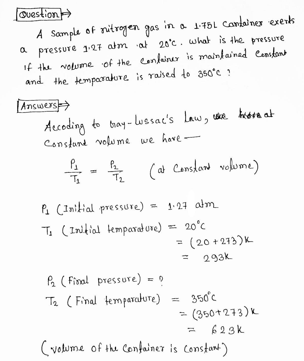 Chemistry homework question answer, step 1, image 1