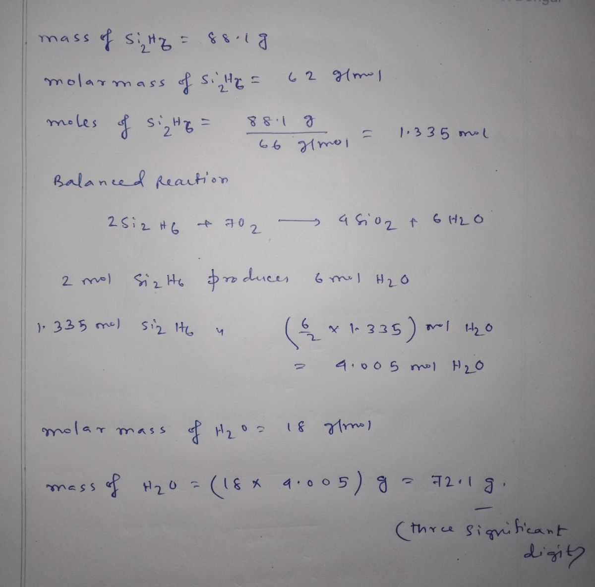 Answered How many grams of H20 are formed when bartleby