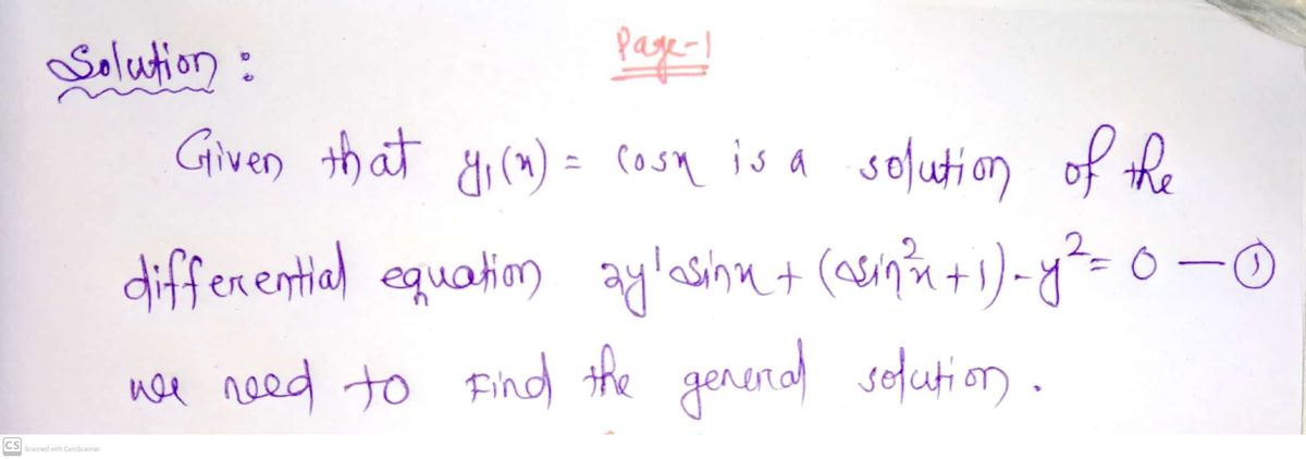 Advanced Math homework question answer, step 1, image 1