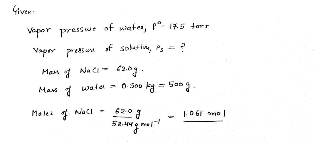 Chemistry homework question answer, step 1, image 1