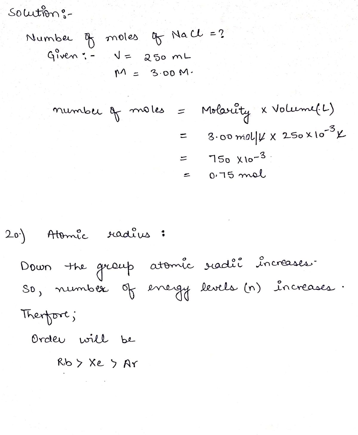 Chemistry homework question answer, step 2, image 1