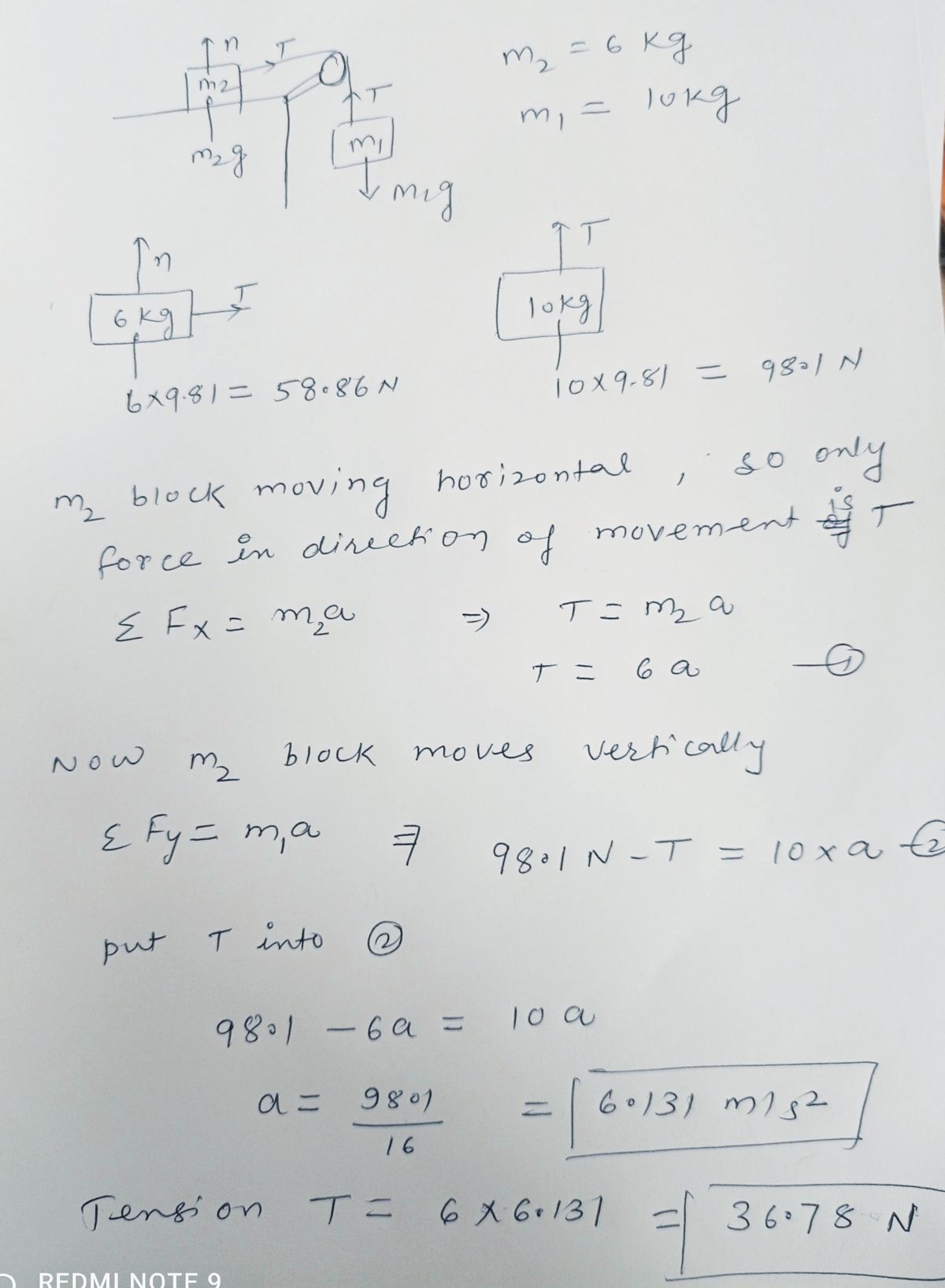 Physics homework question answer, step 1, image 1