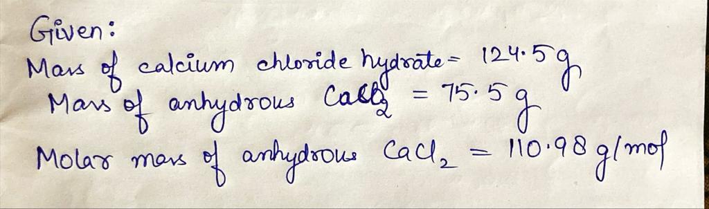 Chemistry homework question answer, step 1, image 1