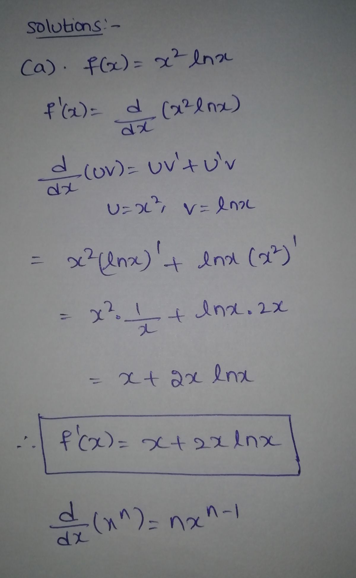 Calculus homework question answer, step 2, image 1