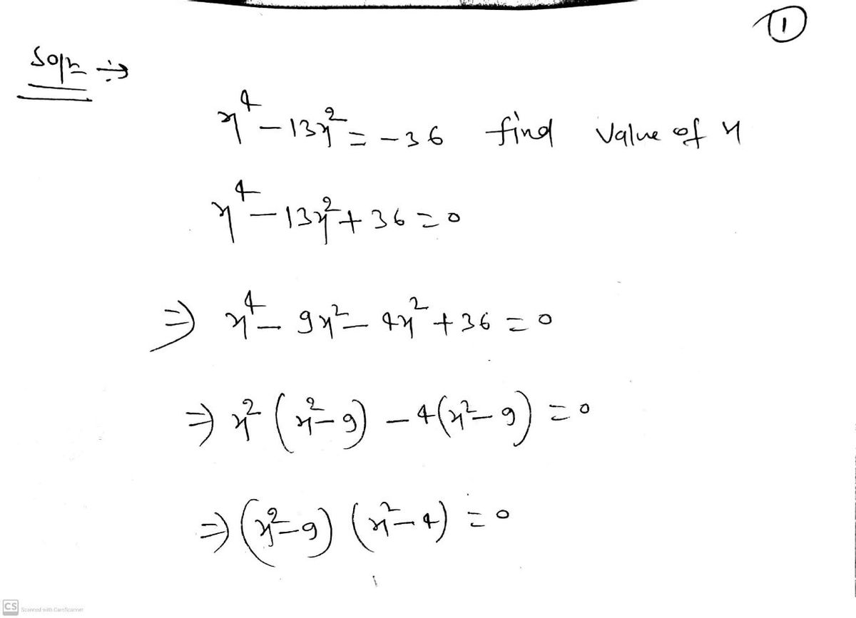 Algebra homework question answer, step 1, image 1