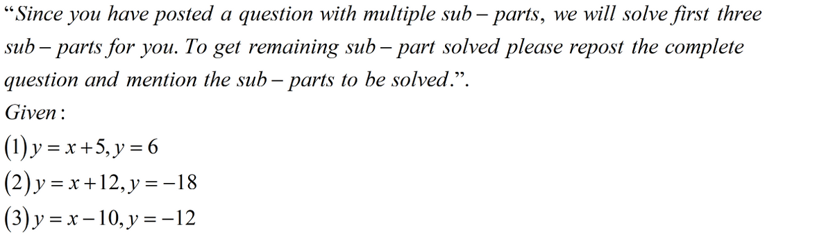 Algebra homework question answer, step 1, image 1