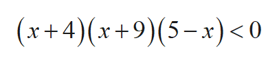 (x+4) (x+9)(5-x)<o
0
