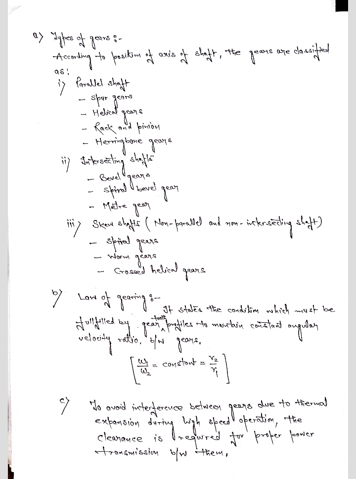 Gear Types, Definition, Terms Used, And The Law Of Gearing