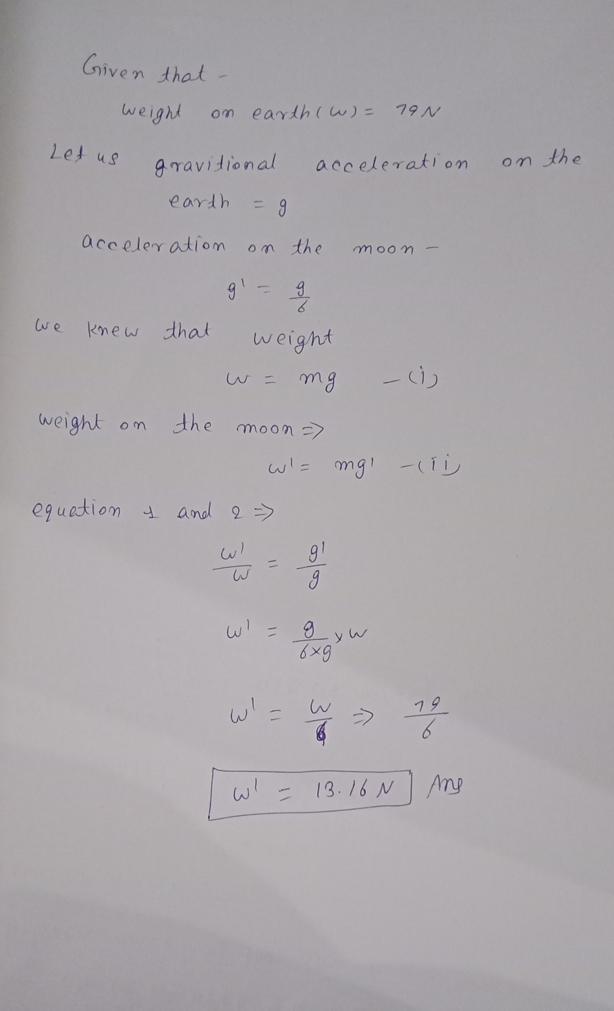 Physics homework question answer, step 1, image 1