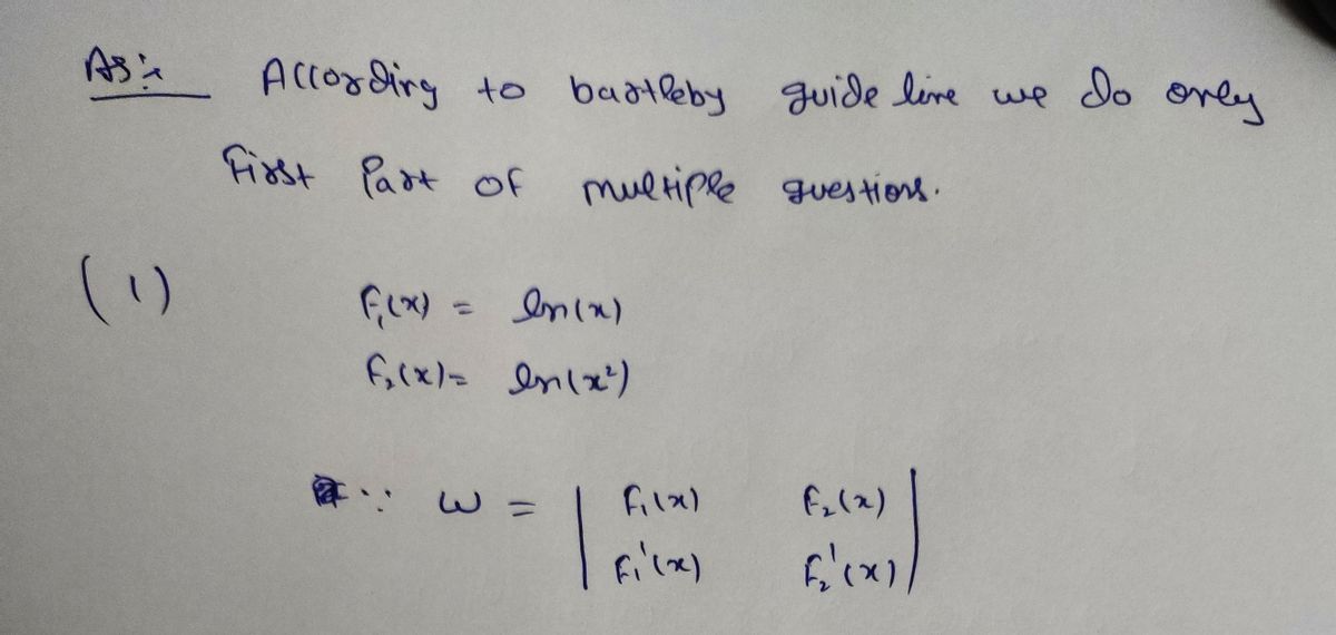 Calculus homework question answer, step 1, image 1