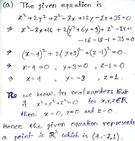 Answered Following Equations In R3 A X2 2y2 Bartleby