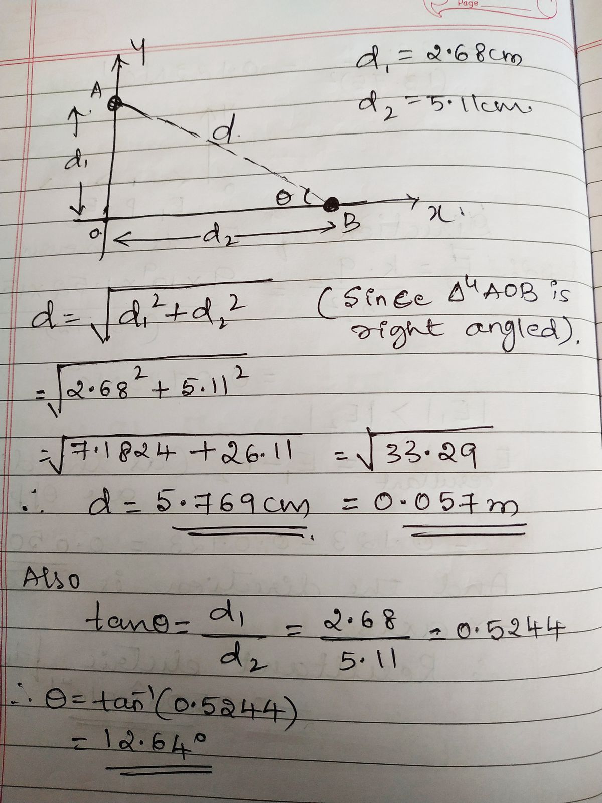 Physics homework question answer, step 1, image 1