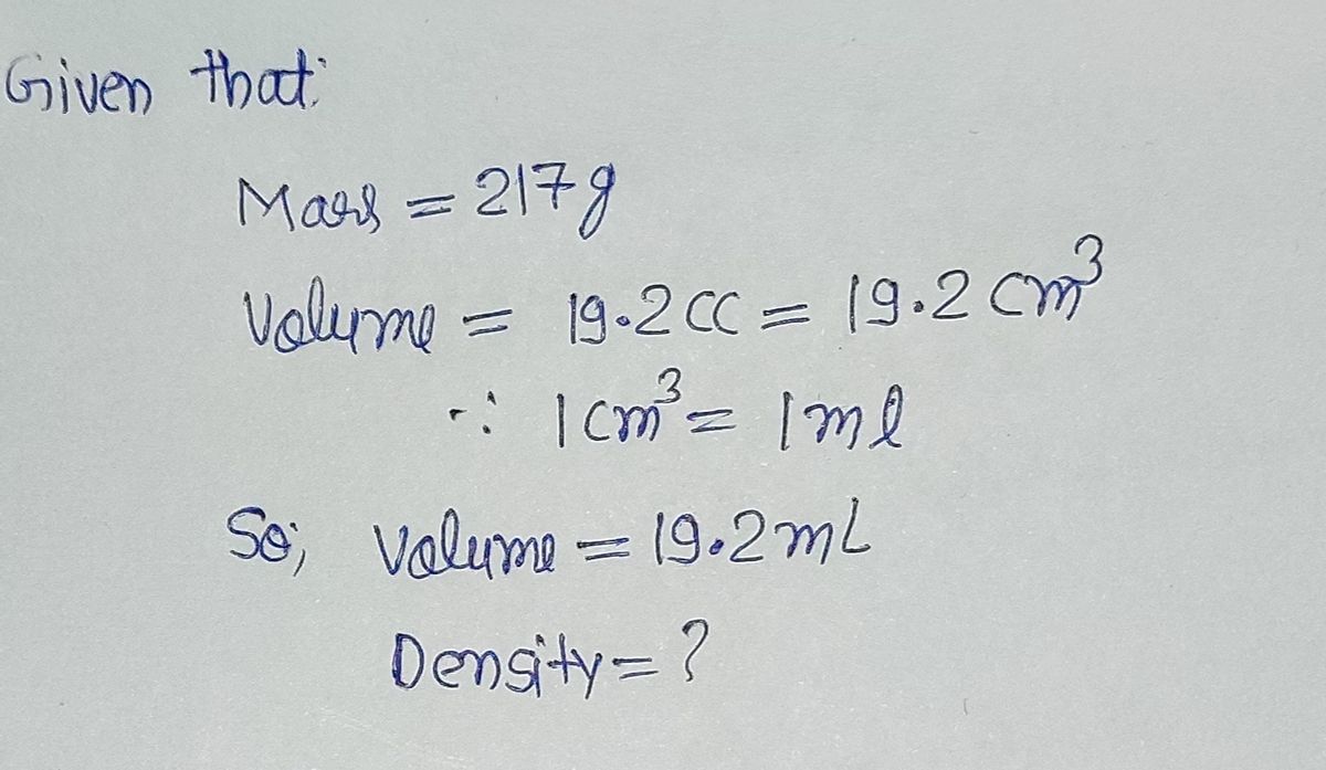 Chemistry homework question answer, step 1, image 1