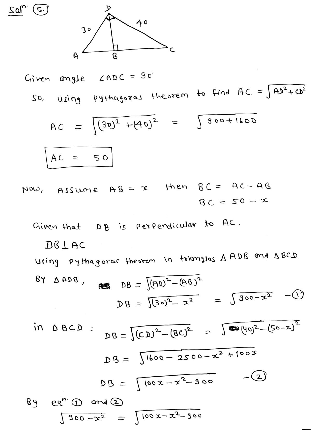 Geometry homework question answer, step 1, image 1